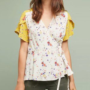 SOLD Anthropologie Meadow Rue Bon Voyage Wrap Blouse